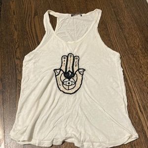 Brandy Melville hands white tank